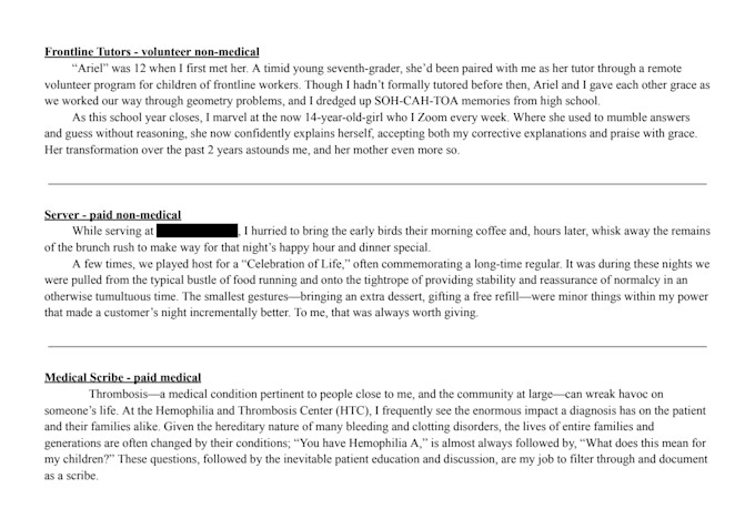 edit your personal statement for medical school